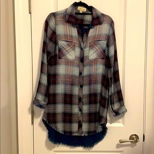 Cloth & Stone Plaid Shacket XS EUC